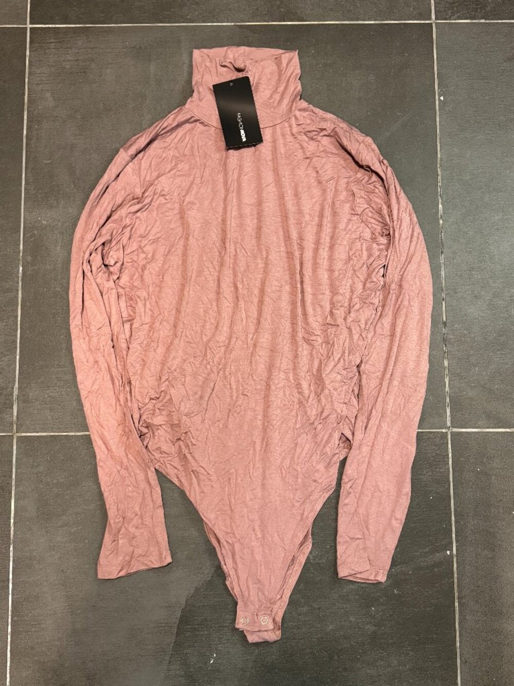 Fashion Nova Pamela Turtleneck Long Sleeve Bodysuit Rose 3X NWT